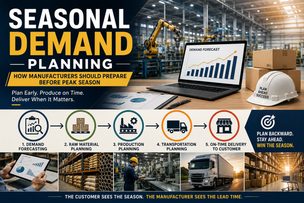 Seasonal demand planning for manufacturers before peak season